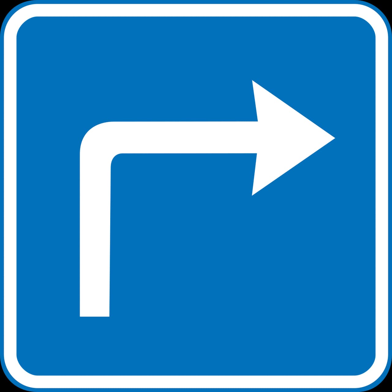 E11.5 - Turn right road sign