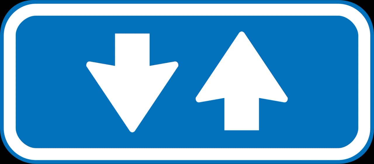 UD21.1 - Two-way cycle traffic road sign