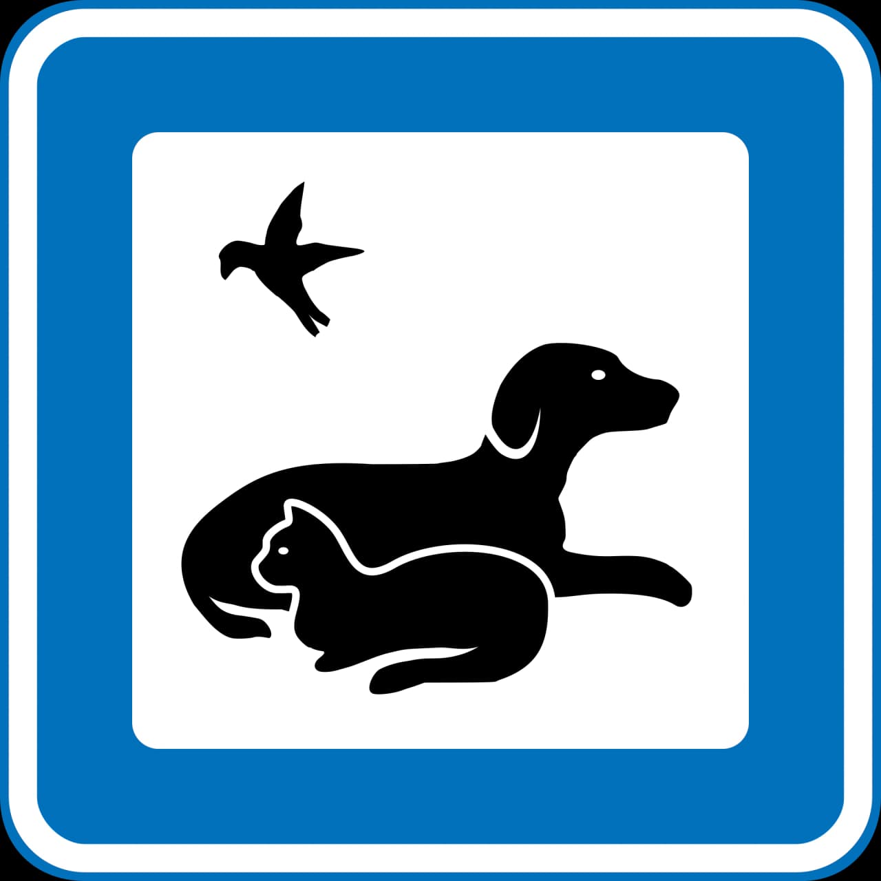 M124 - Veterinary clinic or hospital road sign