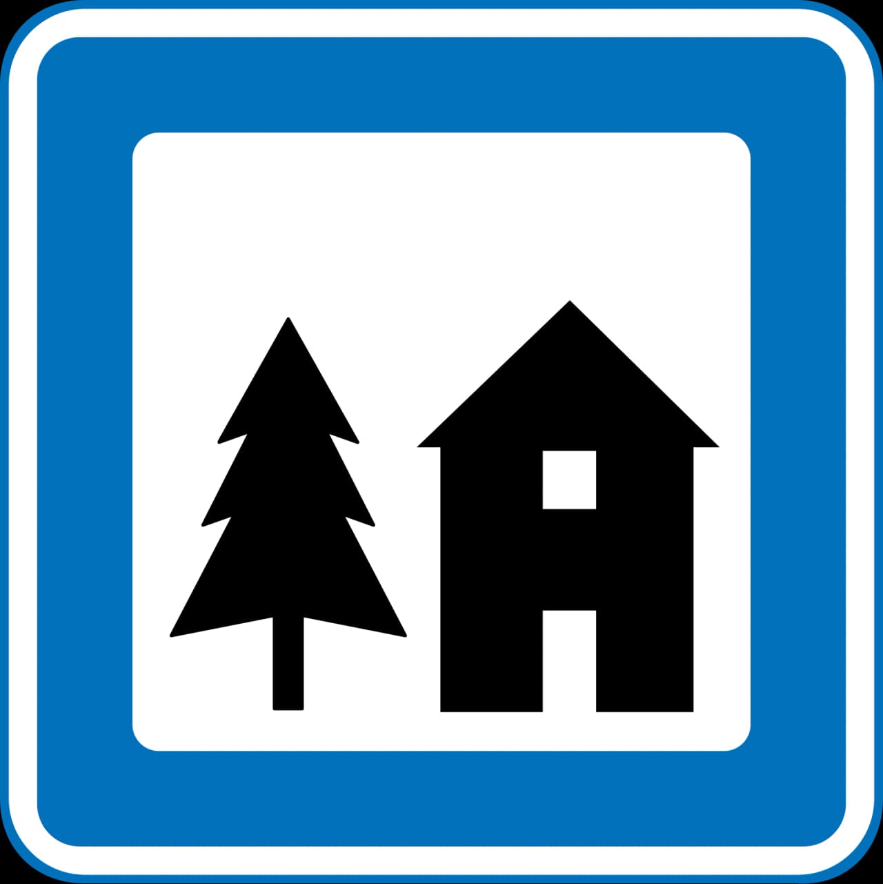 M41 - Youth hostel road sign