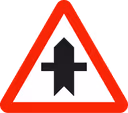 Intersection with priority road sign from Spain