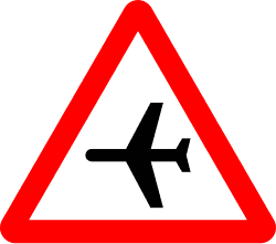 P-12 - Low-flying craft road sign