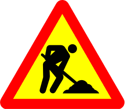 P-18 - Roadworks road sign