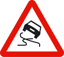P-19 - Slippery road road sign