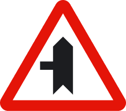 P-1b - Intersection with priority on road on the left road sign