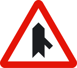 P-1c - Intersection with priority over merging on the right road sign