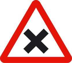 P-2 - Intersection with right priority road sign