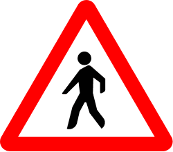 P-20a - Pedestrians road sign