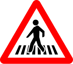 P-20b - Pedestrian crossing road sign
