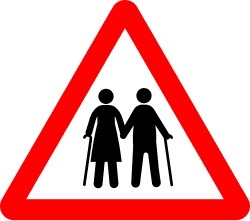 P-21b - Elderly pedestrians road sign