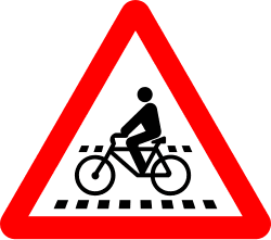 P-22a - Cyclists crossing road sign