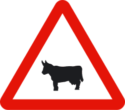 P-23 - Cattle or livestock road sign