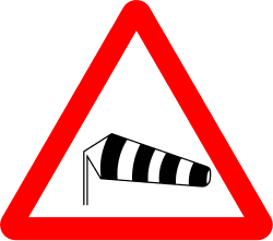 P-29 - Crosswind road sign