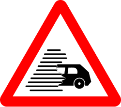 P-33 - Reduced visibility road sign