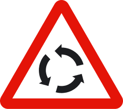 P-4 - Roundabout road sign