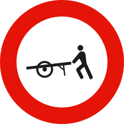 R-115 - No handcarts road sign