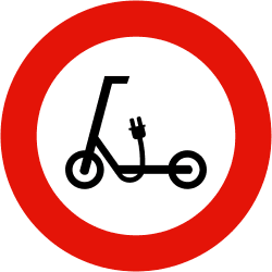 R-118 - No personal mobility devices road sign