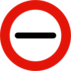 R-200 - Passing without stopping prohibited road sign
