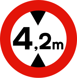 R-205 - Height limitation road sign