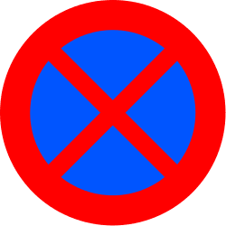 R-307 - No stopping and parking road sign