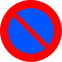 R-308 - Parking prohibited road sign
