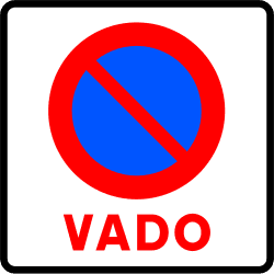 R-308e - No parking on driveway road sign