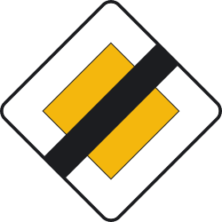 R-4 - End of Priority Road road sign