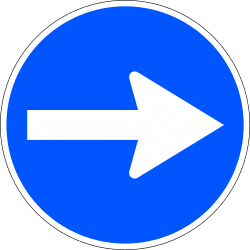 R-400a - Turn right road sign