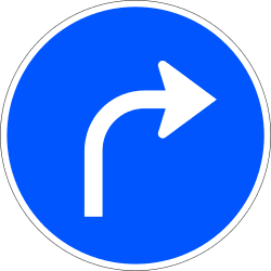 R-400d - Turn right road sign