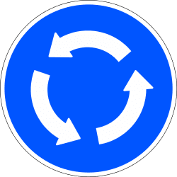 R-402 - Roundabout road sign