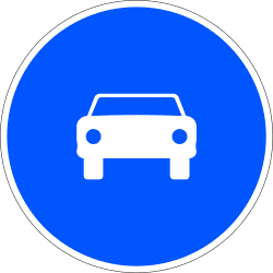 R-404 - Road for cars road sign