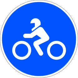 R-405 - Road for motorcycles without sidecar road sign