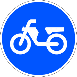 R-407b - Road for mopeds (and vehicles for people with reduced mobility) road sign