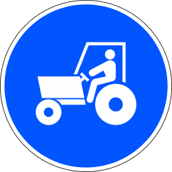 R-419 - Road for tractors road sign