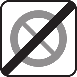 R-504 - End of limited parking zone road sign