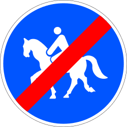 R-512 - End of road for horses road sign