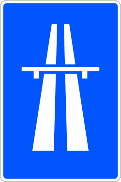 S-1 - Motorway road sign