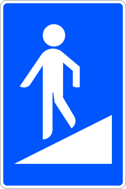 S-14d - Pedestrian ramp road sign