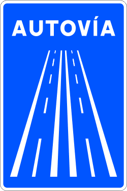 S-1a - Dual carriageway road sign