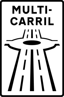 S-1b - Multi-lane Road road sign