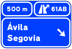 S-242 - Pre-signaling on the highway or dual carriageway of two exits very close to any road. road sign