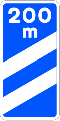 S-26b - Countdown beacon (200 m) road sign
