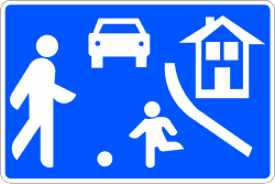 S-28 - Residential area road sign