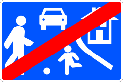 S-29 - End of residential area road sign