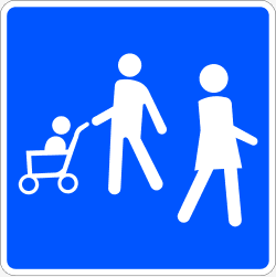 S-30a - Pedestrian Zone road sign