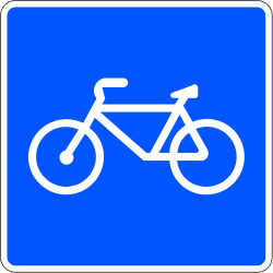 S-35 - Path reserved for bicycles road sign