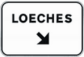 S-350 - Sign on the road, in conventional road. Immediate departure to conventional road road sign