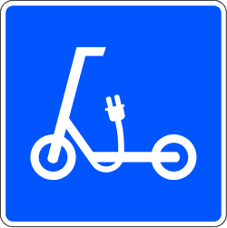 S-37 - Path reserved for personal mobility devices road sign