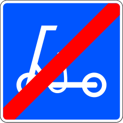 S-39 - End of path reserved for personal mobility devices road sign