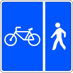 S-41 - Path for pedestrians and bicycles road sign